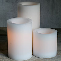 Safecandle flammeløse lys - 10cm i diameter - 20 cm høye