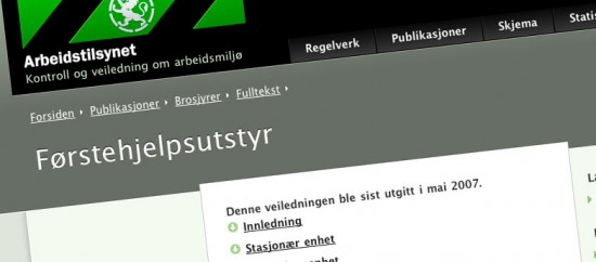 Skjermdump arbeidstilsynet